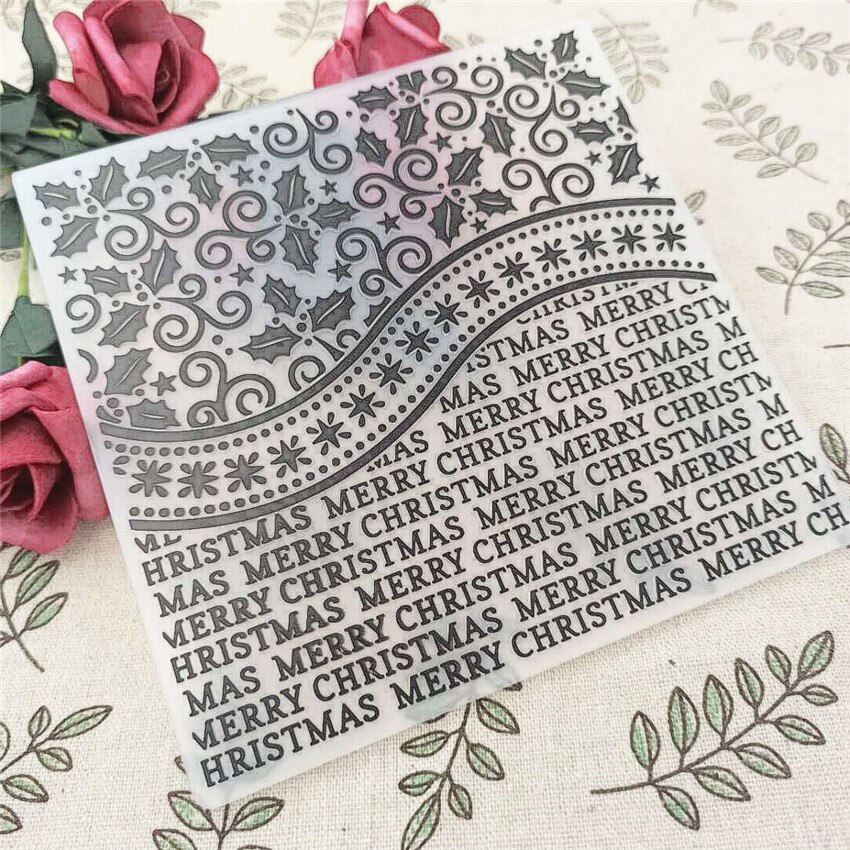 plastic Text craft card making paper card album wedding decoration clip Embossing folders