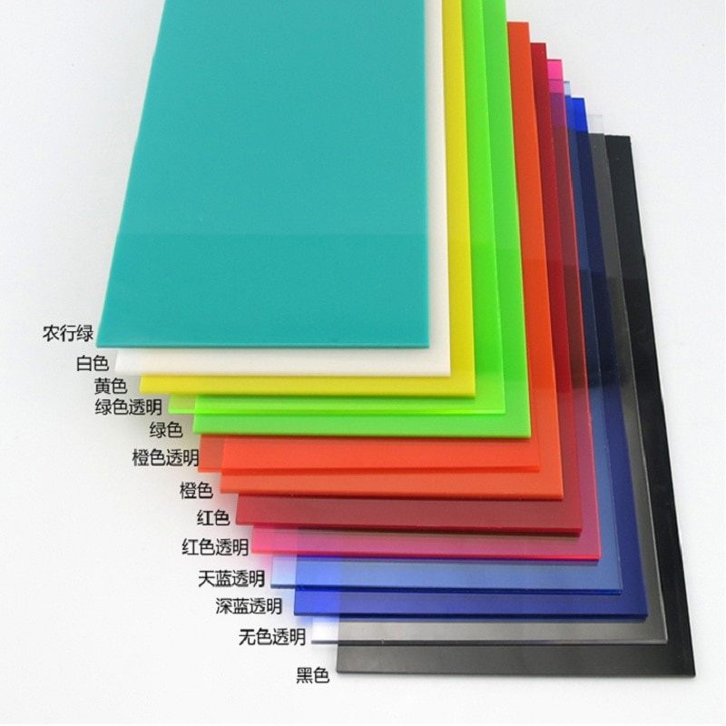 Plastic Acryl Plexiglas Plaat Size10cmx20cmx2.3mm Kleurrijke Model Blad Voor Diy Handgemaakte