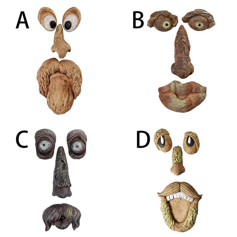 Old Man Tree Hugger Garden Art Outdoor Tree Funny Old Man Face Garden Sculpture Decoration Face Tree Whimsical Funning S6j3