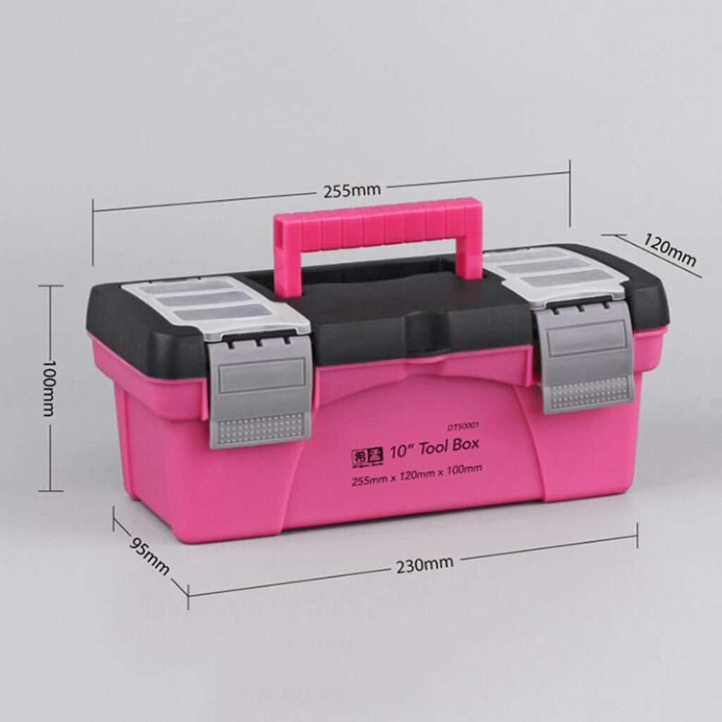 Multi Functional Storage Case Toolbox Plastic Storage Toolbox Pink Box