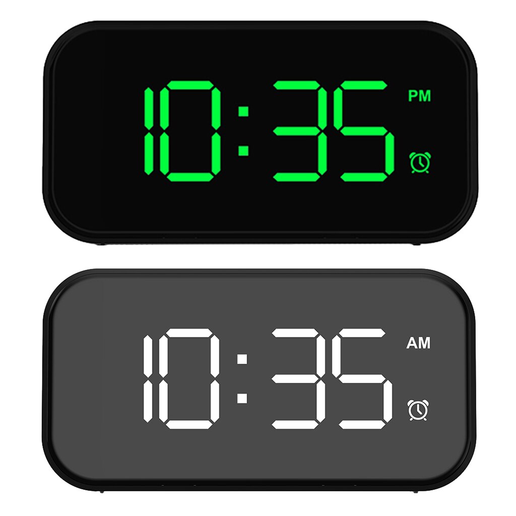 Snooze Digital Alarm Clock 5 Inches LED Screen USB Port Big Digit Display
