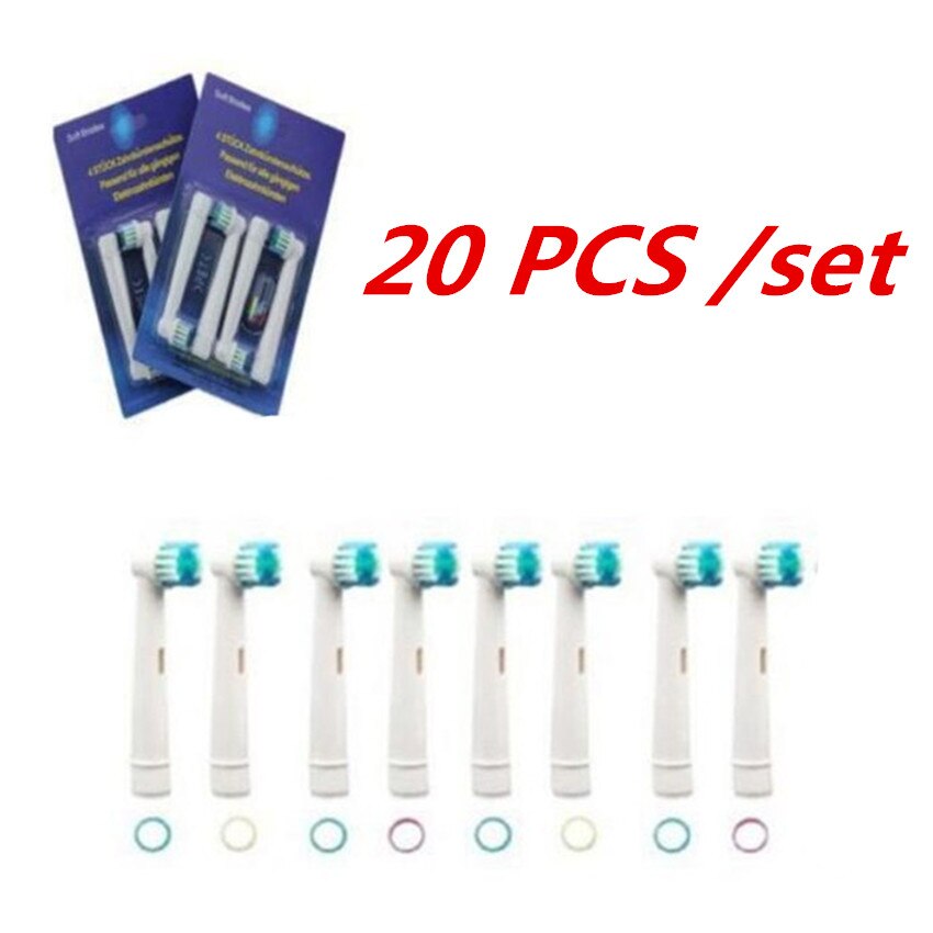 COMPATIBLE REPLACEMENT TOOTHBRUSH HEADS Suit for ORAL Hygiene B SB-17A: 20 Pcs
