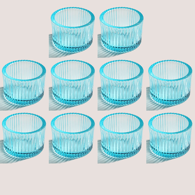 Pack of 10 Glass Small Tea Light Candle Holder for Table Decor,Home Decor,Church Housewarming Candle Pillar Holder Brown: Golden