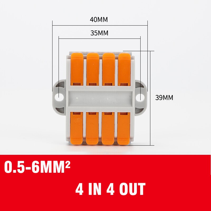 Wire Connector 2/3/4/5/6 pin Universal Docking Fast Wiring Conductors push-in Terminal Block Cable splitter High power connector: Brown / 3P