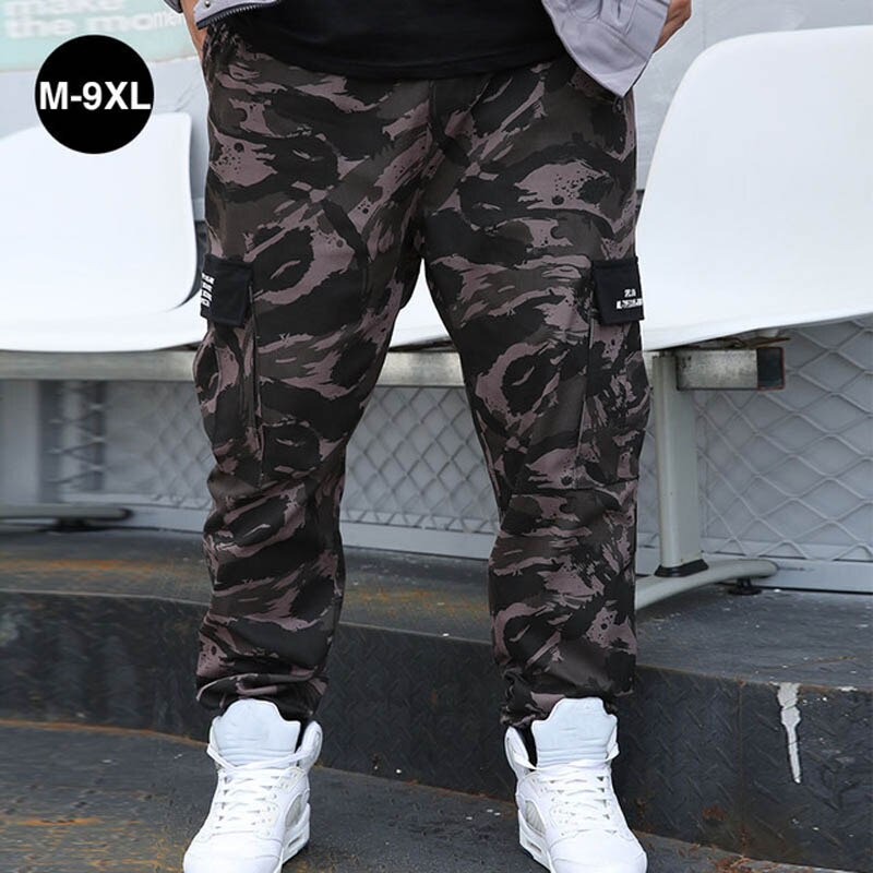Pantalon de camouflage pour homme, grande taille, 5XL 6XL 7XL 8XL 9XL, ample, taille élastique, décontracté, printemps automne
