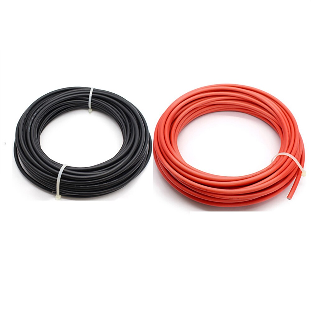 Solar Cable Black+Red panel PV 1m/2m/3m/4m/5m 6.0mm/10AWG solar module Connector Solar Power wire Cable for TUV