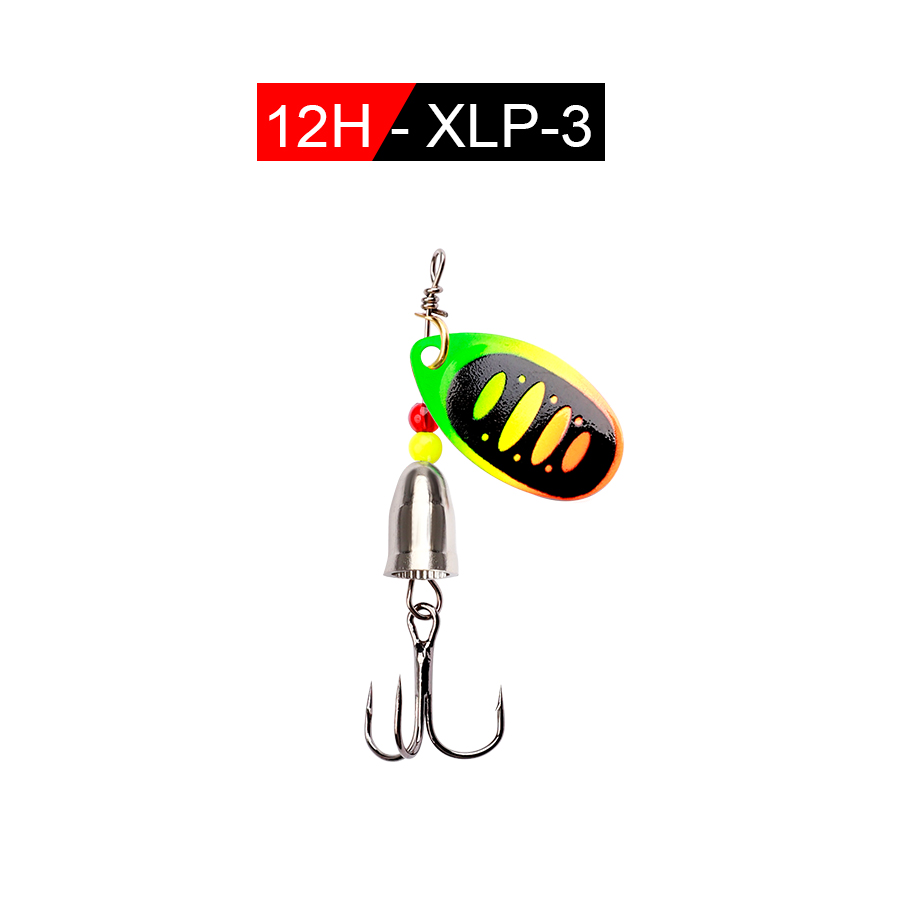 VIS KONING 1PCS 6.0CM 6.5CM Spinner Lepel Vissen Lokken Spinner Aas Lepel Vissen Bass Lokken met Dreg Visgerei