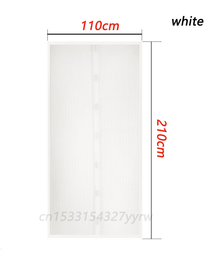 Anti-Muggen Magnetische Gordijn Mesh Voor Deur Handsfree Magnetische Klamboe Deur Netto Anti Fly Insect Mosquito deur Scherm: White 110x210cm