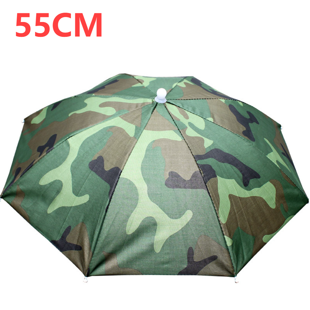 Guarda-sol chapéu guarda-chuva boné de pesca sobrecarga dupla dobrável guarda-chuva atividades ao ar livre caminhadas protetor solar sombra de chuva: CÉU AZUL