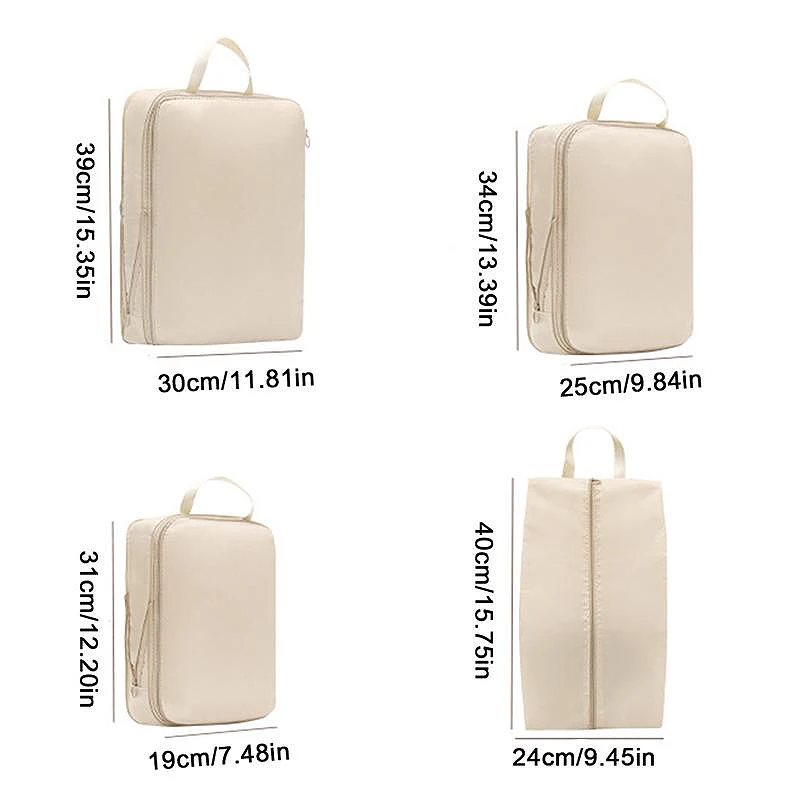 4 stks/set Reizen Compressie Tas Bagage Organisator Reisetui Verpakking Cubes voor Reistas Organisator Reizen Opbergtas