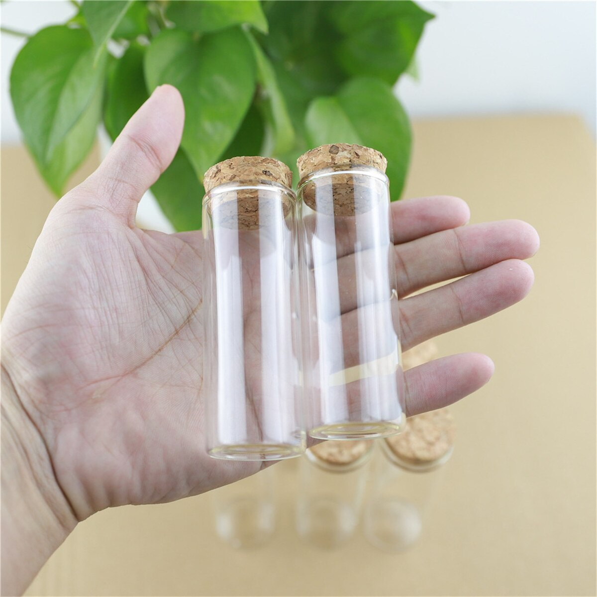 12 Piece 30*80mm 40ml Mini Glass Bottle Jar Test Tube Cork Stopper Spice Bottles Container Small Vials Tiny glass Bottles