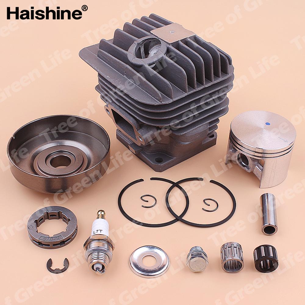 52mm Cylinder Piston Kit For Stihl MS460 046 MS 460 Clutch Drum 3/8" 7 Tooth Sprocket Rim Bearing Decompression Valve