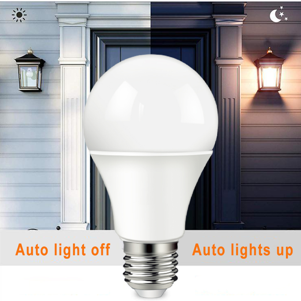 1 Stück LED-Lampe, Lichtsensor-Kontrollbirne, AC 220 V, 110 V, 10 W, E27, B22, Dämmerung bis Morgendämmerung, Glühbirne für Höhle Eingang der unterirdischen Garage