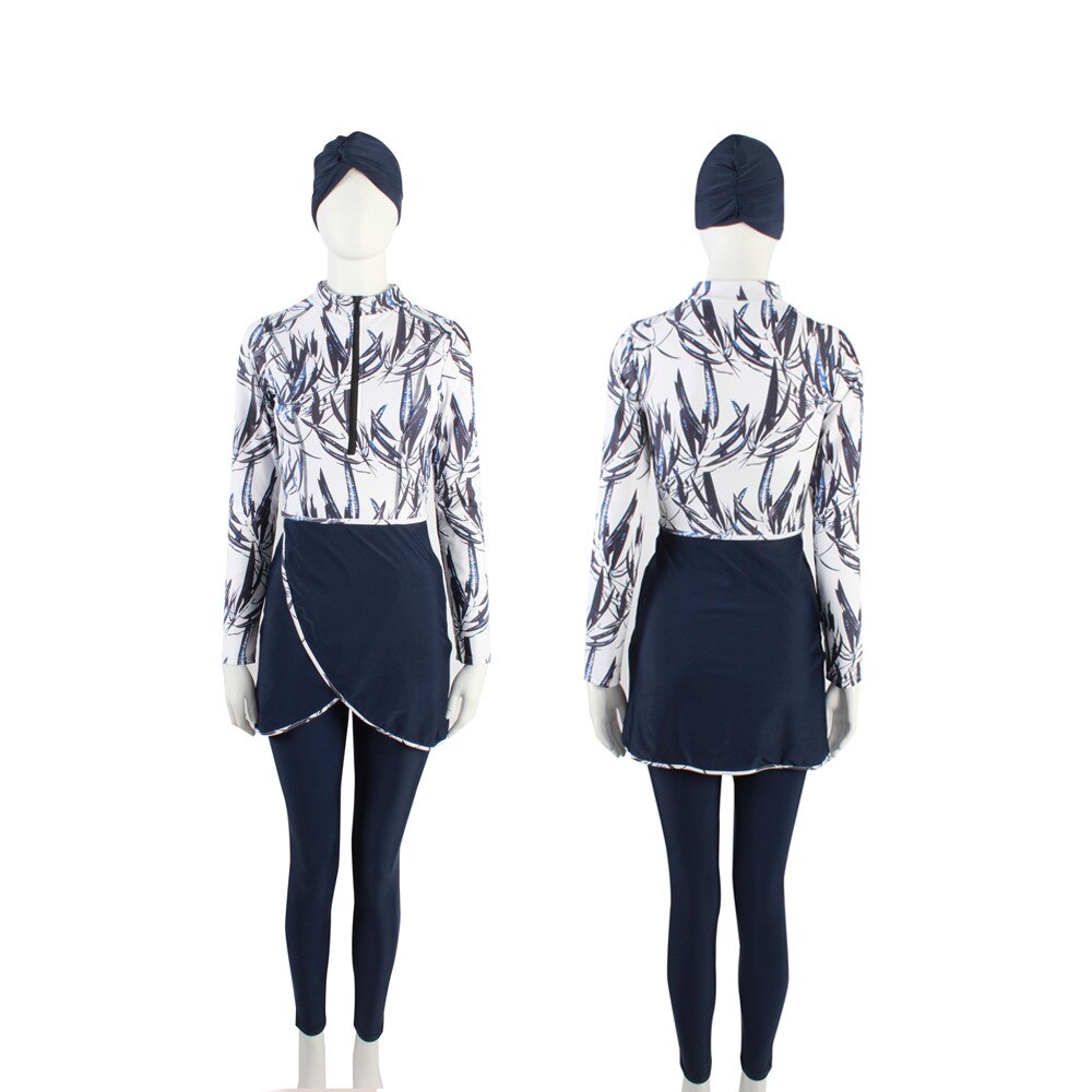 Muslimischer Badeanzug Damen - Mit Kappe, Langarm, Bedeckt Schwimmen