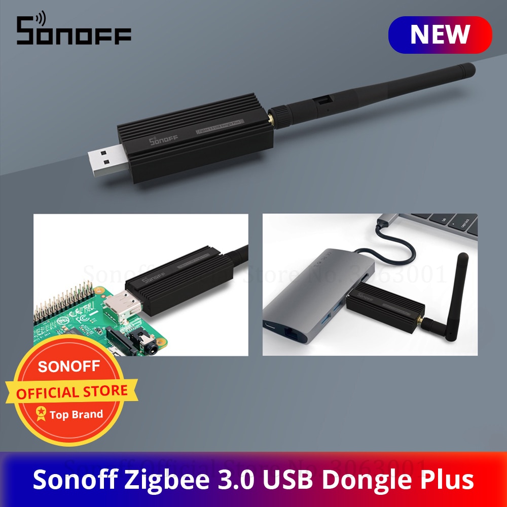 Sonoff zb dongle-p zigbee 3.0 usb dongle plus trådløs zigbee gateway analysator zigbee 2 mqtt usb interface capture med antenne