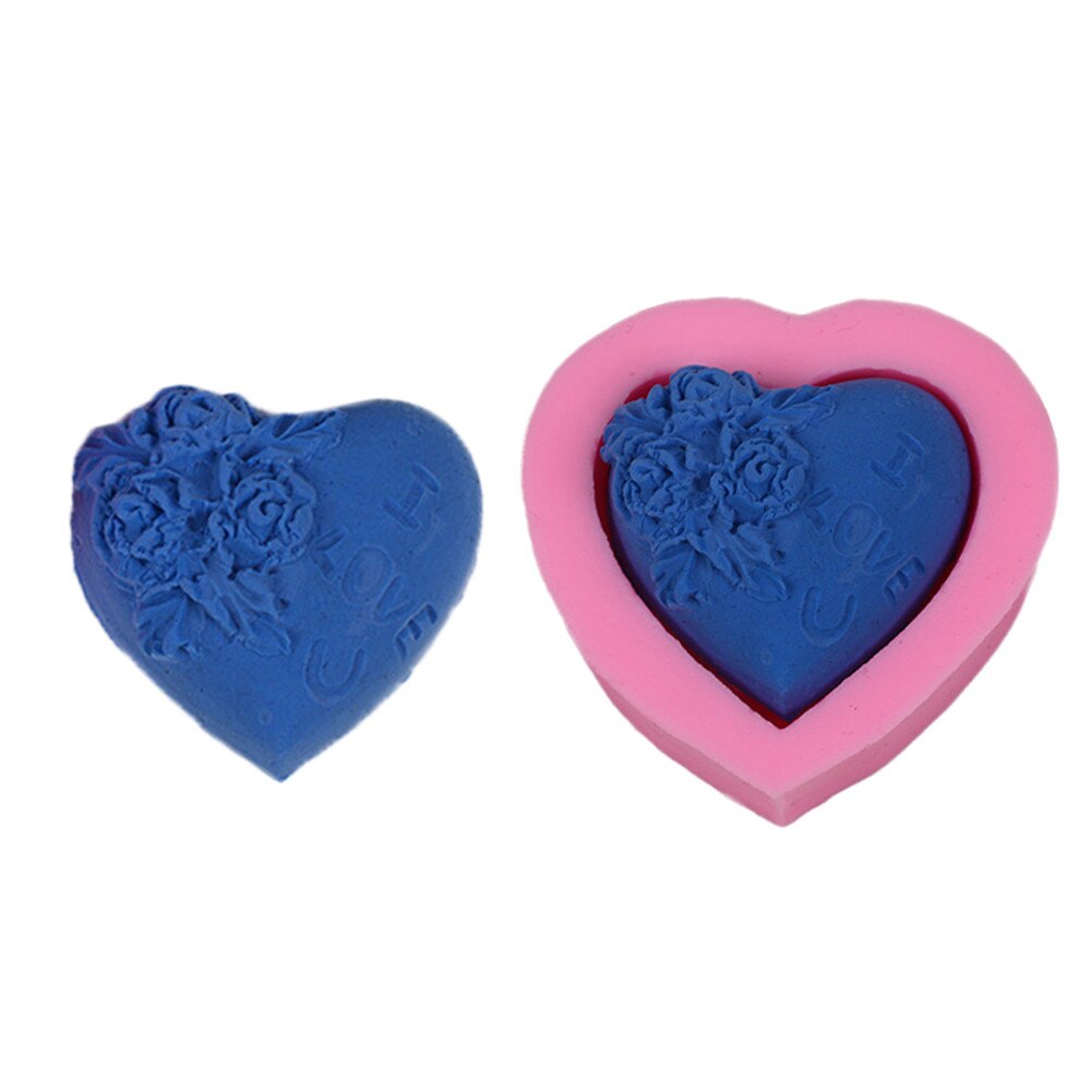 Rose Bloemen Zeep Mold Chocolate Cake Decorating Gereedschap Bakken Fondant Siliconen Mal Diy Handgemaakte Zeep Maken Kaars Hars Mallen: 10