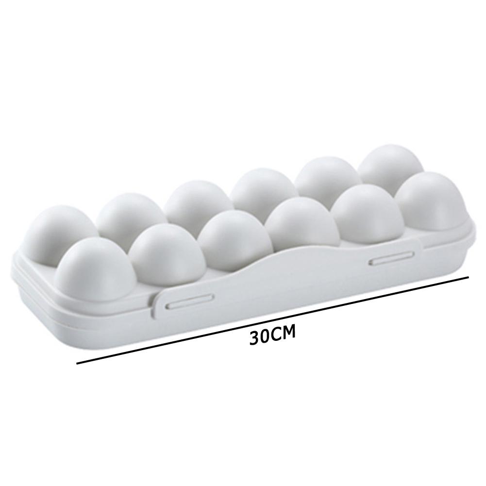 Boîte de Rangement d'emoufs en Plastique, Conteneur Antichoc, pour Réfrigérateur, Camping, Pique-nique, Randonnée, Voyage, 12 Grilles: XXL / GRIS