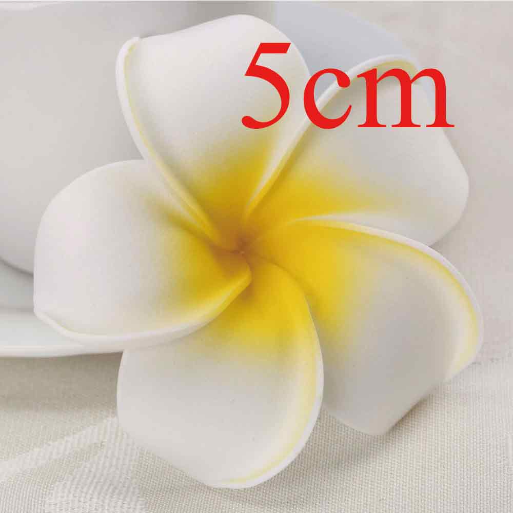 50 Pz grande 6 cm Plumeria Hawaiano del frangipane del Fiore di Seta Artificiale Falso Fiore di Diy per La Decorazione Della Festa Nuziale arancione colore: 5cm