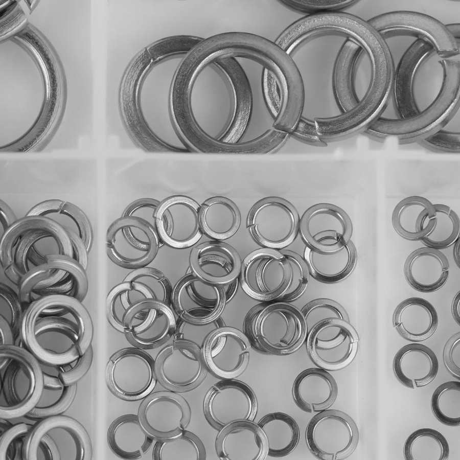 Metal Washer Kit 180pcs M2-M10 Stainless Steel SS304 Spring Washer Assortment