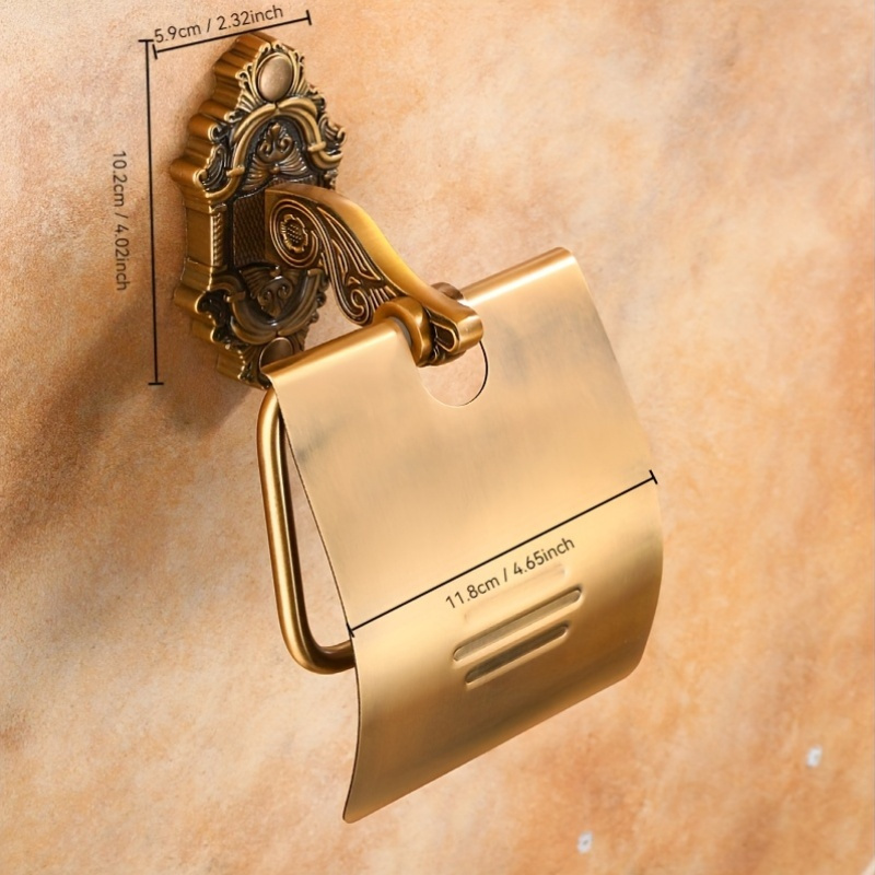 Soporte de papel higiénico montado en la pared Vintage clásico baño antiguo rollo de latón caja de pañuelos accesorios de baño