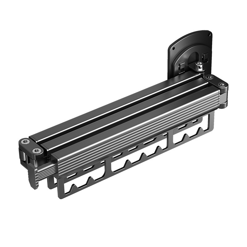 Opvouwbaar metalen wandgemonteerd kledingdroogrek voor buiten Praktisch en ruimtebesparend kledingrek en railhouder