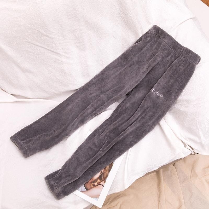 Casual Vrouwen Brief Lounge Wear Oversize 3XL 5XL Flanel Warme Bodems Winter Sexy Pyjamabroek Losse Dames Nachtkleding Bodem