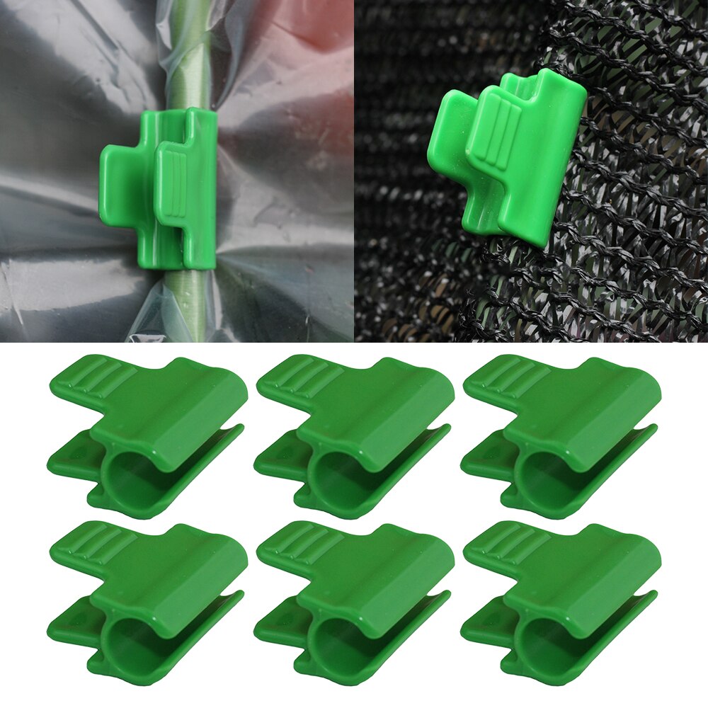 Braçadeiras de Tubos de efeito estufa Vegetal Net Sombrinha Capa Grampos de Fixação Clipe