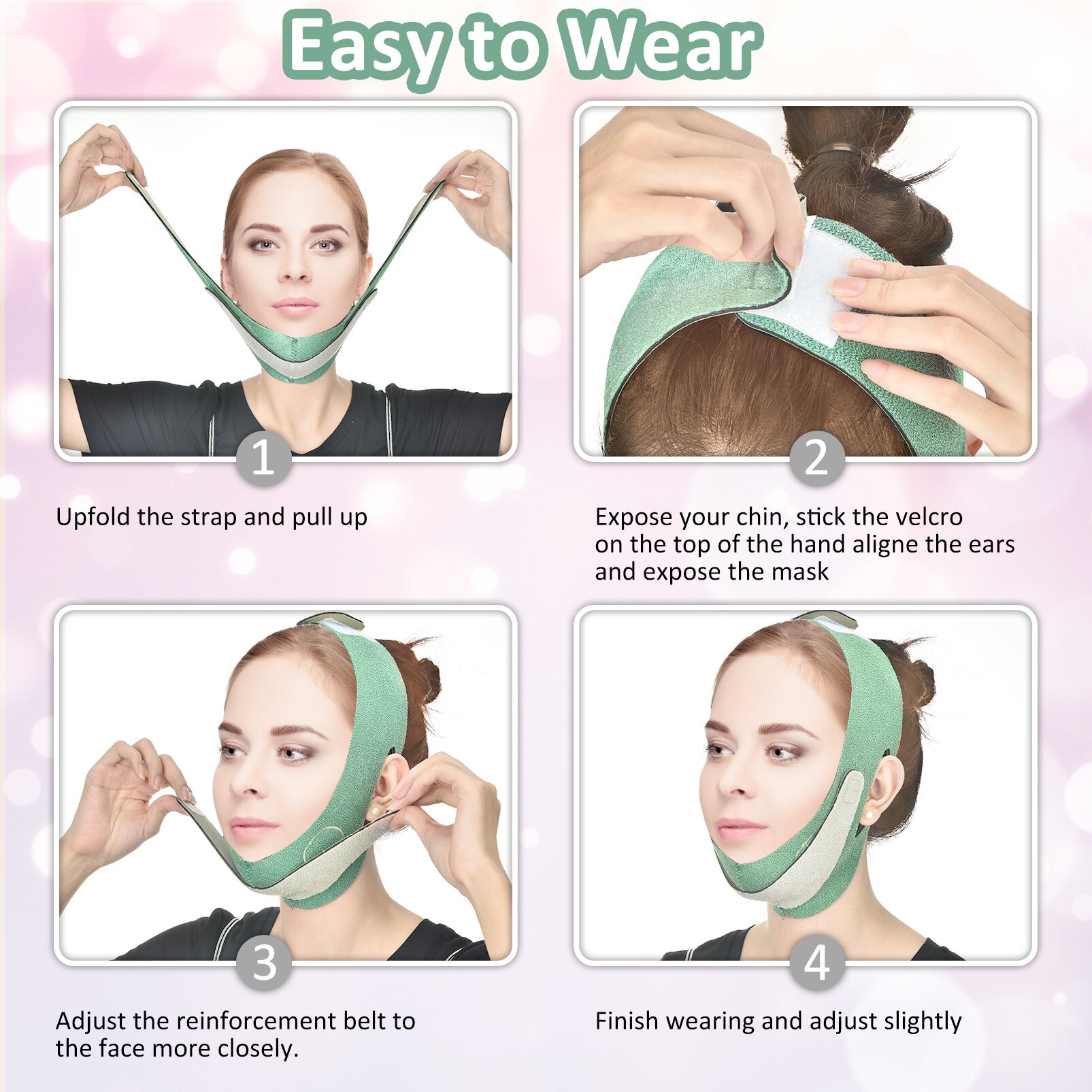 Gezicht Lifting Strap Voor Vrouwen V Lijn Facial Afslanken Tool Band Beeldhouwen Bandage Man Verminder Dubbele Kin Shaper Belt Anti rimpel