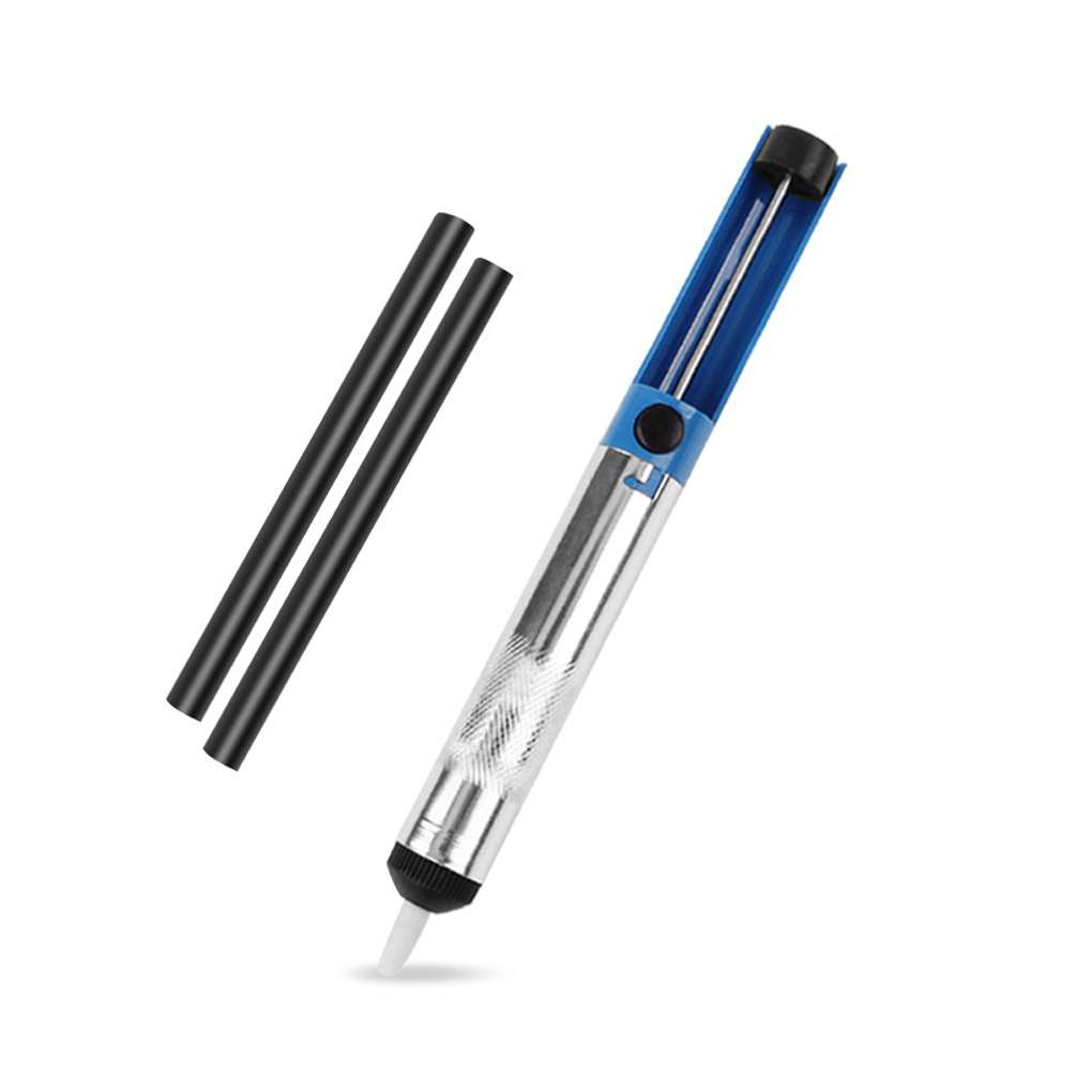 Soldering Iron Suction Pump Remover Solder Sucker Press Removal Pen Househole Work Tool with Replacement Nozzles