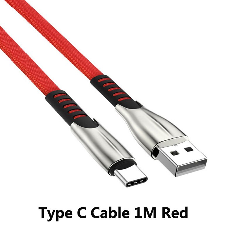 Auto Ladegerät Typ-C Telefon Schnelle Ladegerät Kabel Für Samsung S20 FE Xiaomi X3 NFC Redmi Hinweis 9 9A 9C Schnelle Lade QC 3,0 Auto Ladegerät: Cable Red