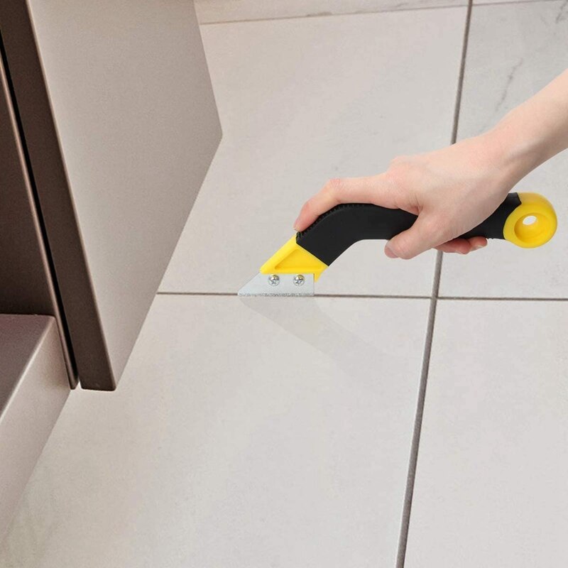 2 Pcs 8-Inch Angled Grout Hand Saw Tile Grout Saw Grout Removal Tool Diamond Surface Blades for Tile Grout Cleaning