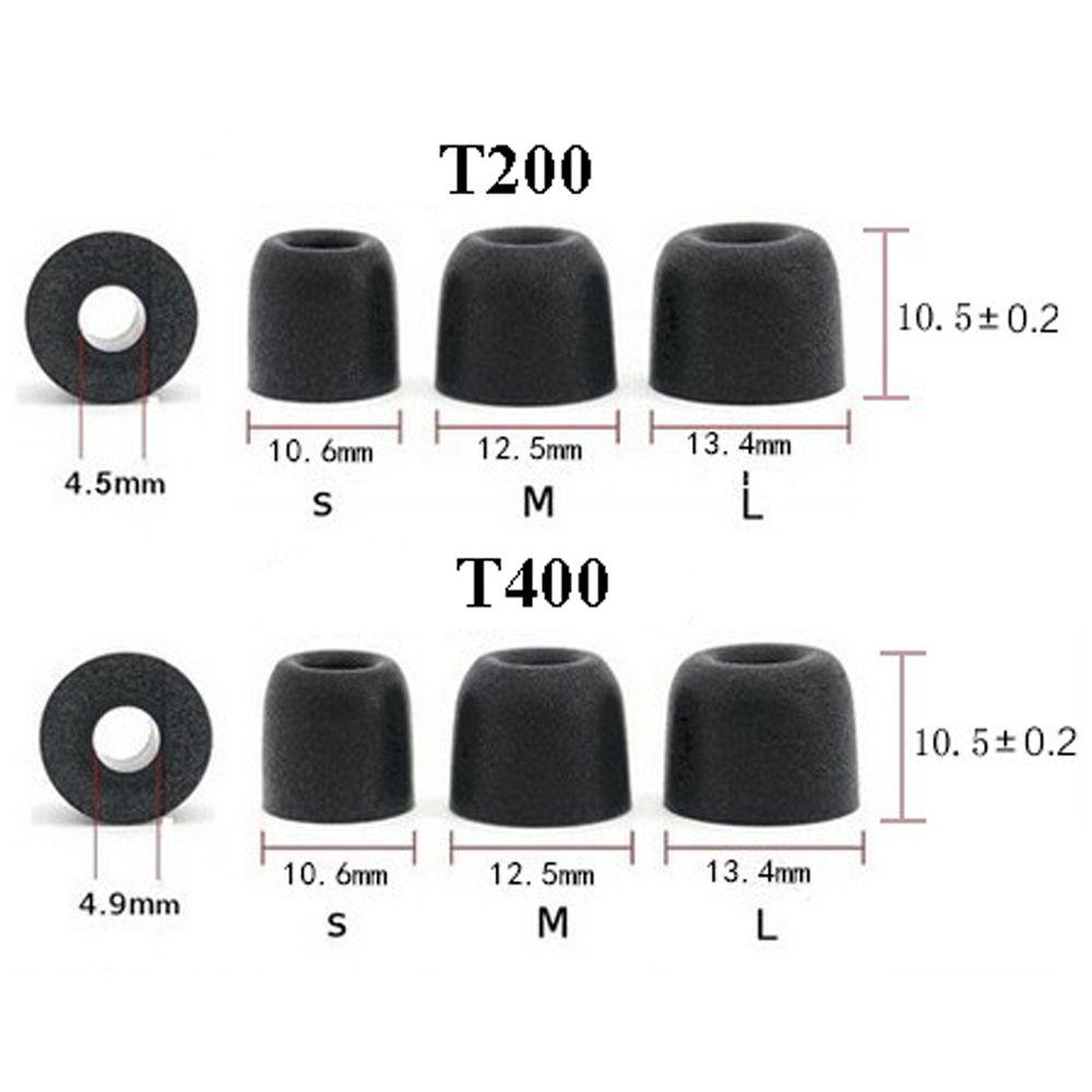 1 Paar Traagschuim Oordopjes Oorbeschermers T100 T200 T300 T400 Oordopjes Voor In-Ear Oortelefoon Lawaai Lsolerende Zachte Vervangende Oorpunten
