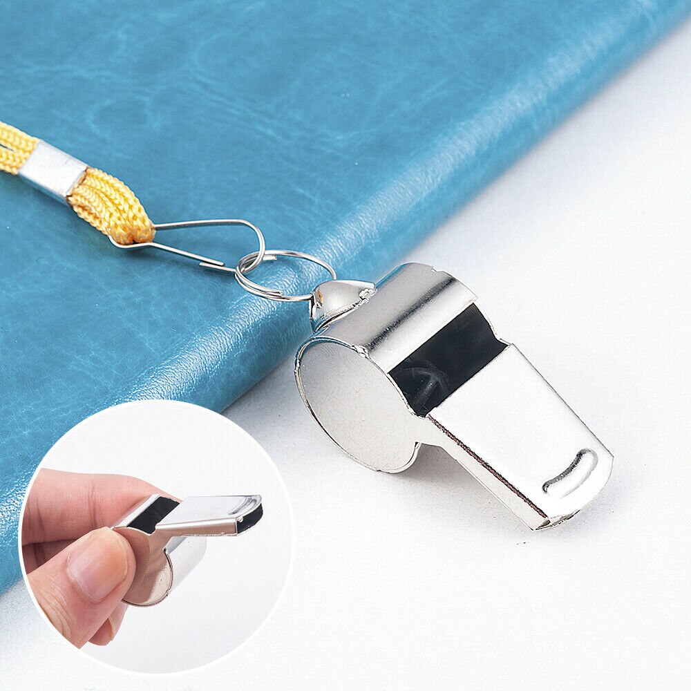 Metal Football Soccer Sports Referee Whistle Emergency Survival Metal Whistle