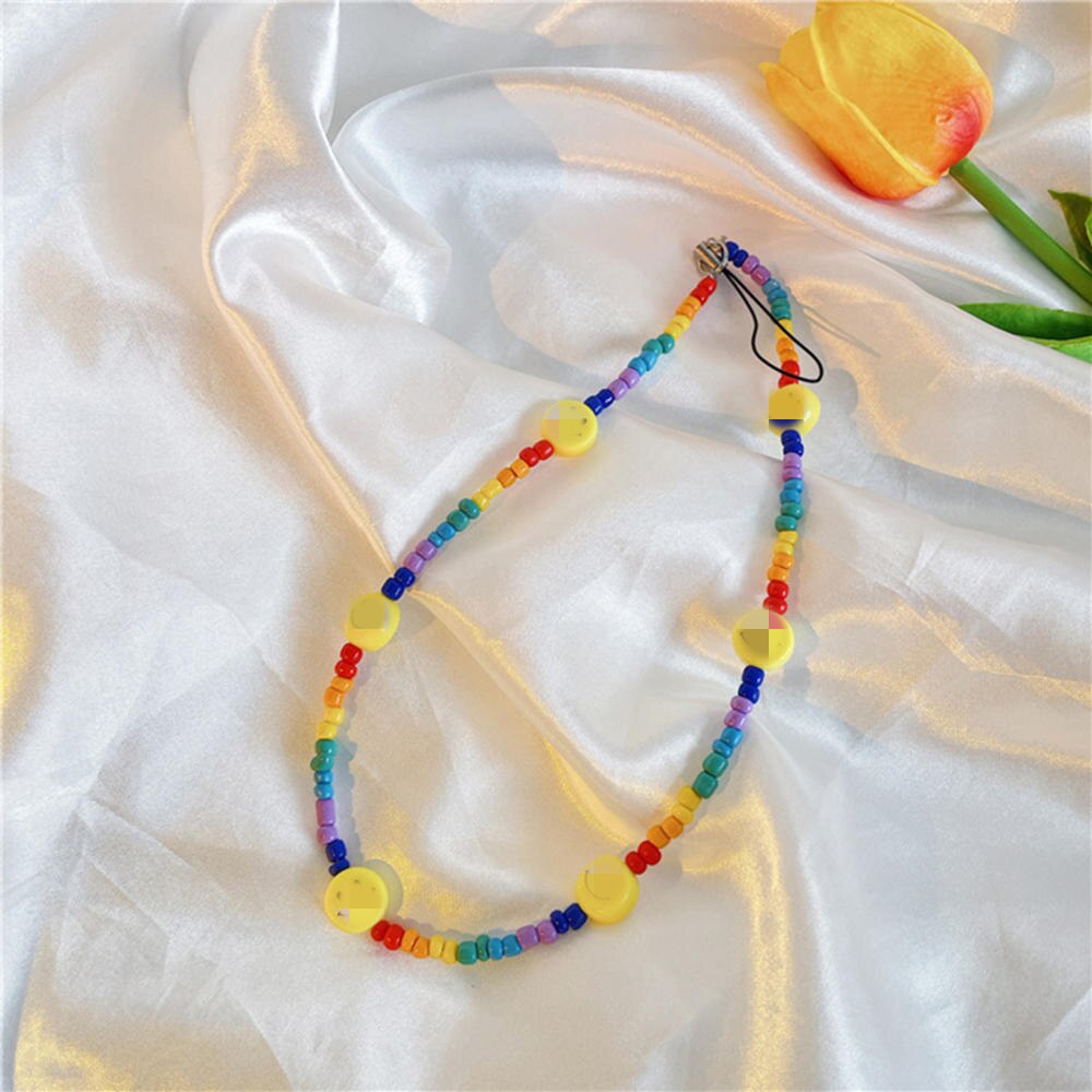 Trendy Kleurrijke Acryl Kralen Mobiele Telefoon Keten Voor Vrouwen Meisjes Gsm Riem Anti-Verloren Lanyard Opknoping Koord Sieraden: 2