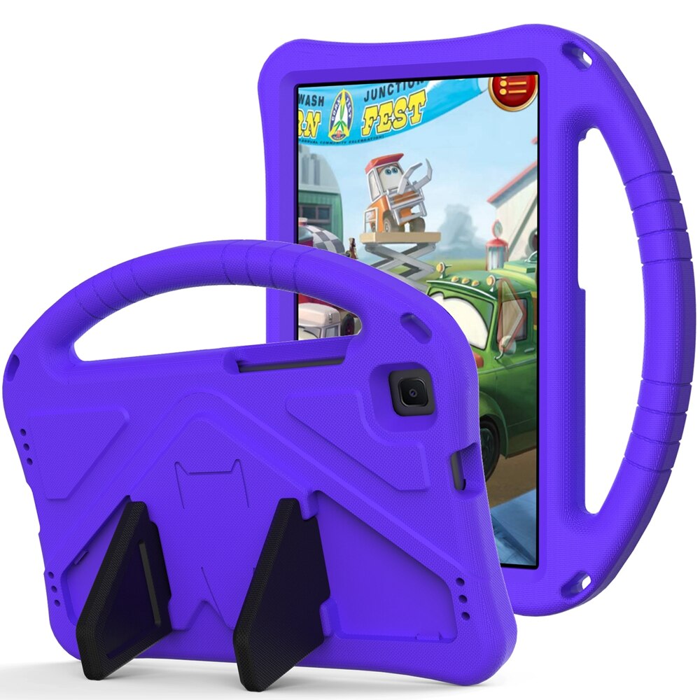 For Samsung SM-T290 Case 8.0 Inch T295 EVA Shockproof Tablet Stand Coque Cover For Samsung Galaxy Tab A 8.0 T290 SM-T295: purple