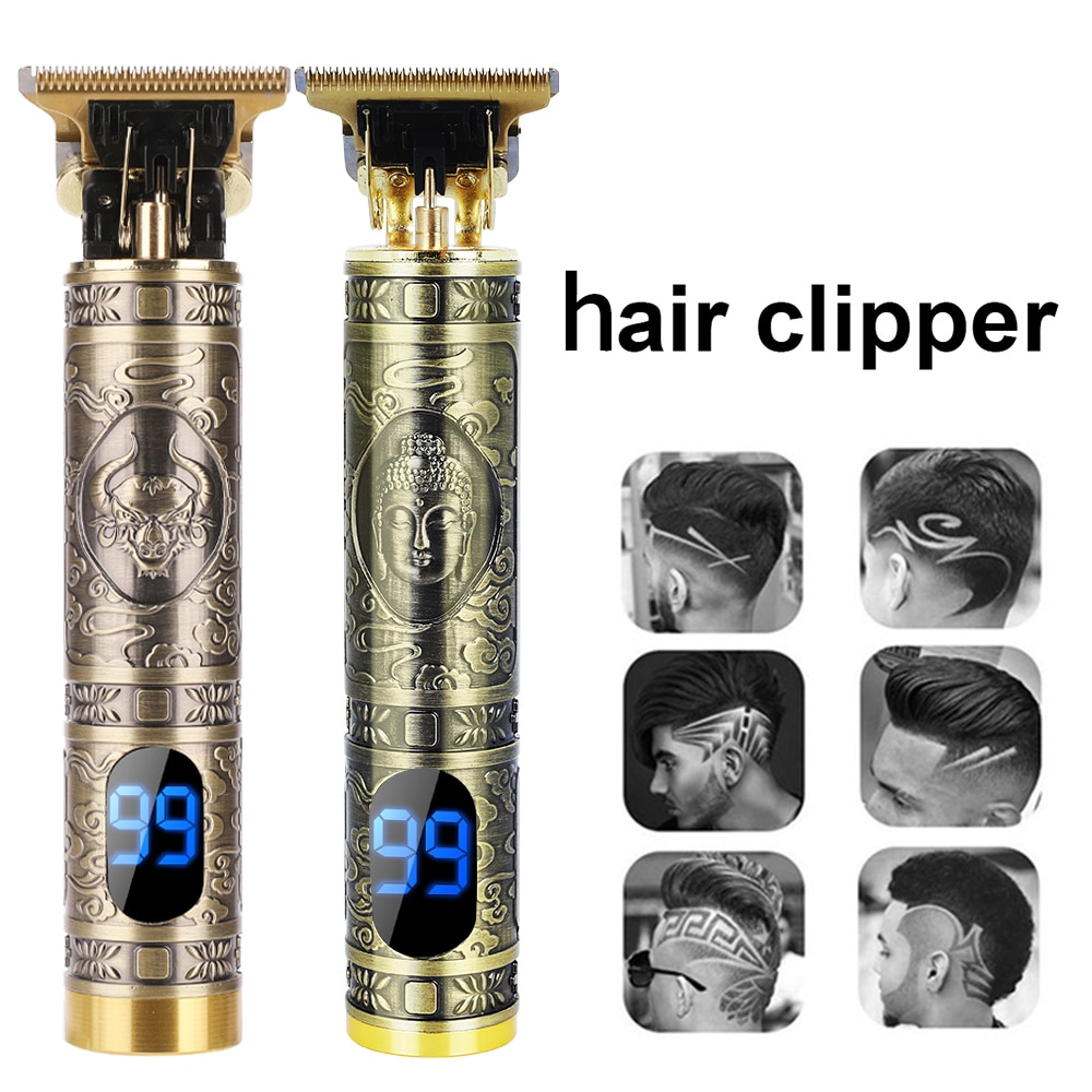 Lcd Mannen Tondeuse Clipper Professionele Kapper Tondeuse Scheerapparaat Tondeuse 0Mm Kapper Tondeuse Haar Snijmachine Maaier