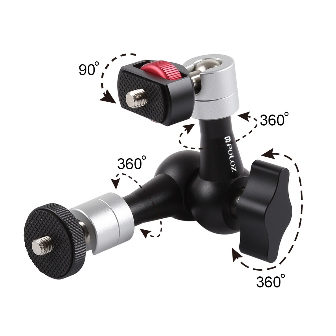 6 inch Aluminium Alloy Adjustable Articulating Friction Magic Armmonster arm Monitor Platform Universal bracket clip ball Head