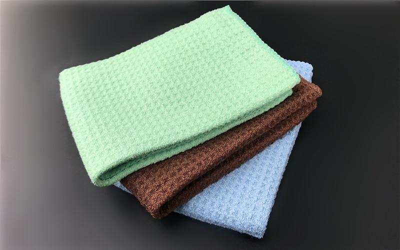 Lucullan 3 pak superabsorberende vaffelvævet håndklæde 30 x 30cm 350 gsm magic power mikrofiber glas rengøringsklud
