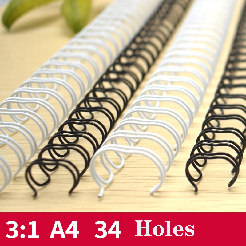 100pcs 9.5mm 2:1 Metal YO Double Coil Calendar Binding Coil Notebook Spring Book Ring Binding A4 Binders Double Wire Binding