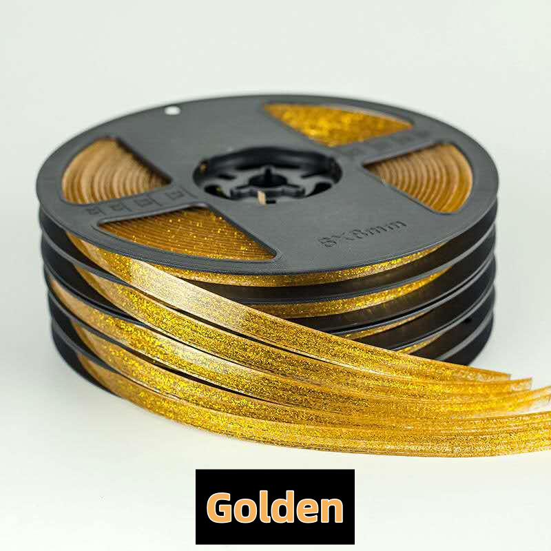 Self-Adhesive Ceramic Tile Gap Tape Kitchen Bathroom Waterproof Mildewproof Stickers Beautiful Seam Tapes sparkle Decor Strip: Gold