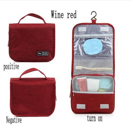 Women's Travel Portable Waterproof Cosmetic Bag Beautician Hanging Toiletry Bags make up Organizer Men women Makeup toilet bag: B