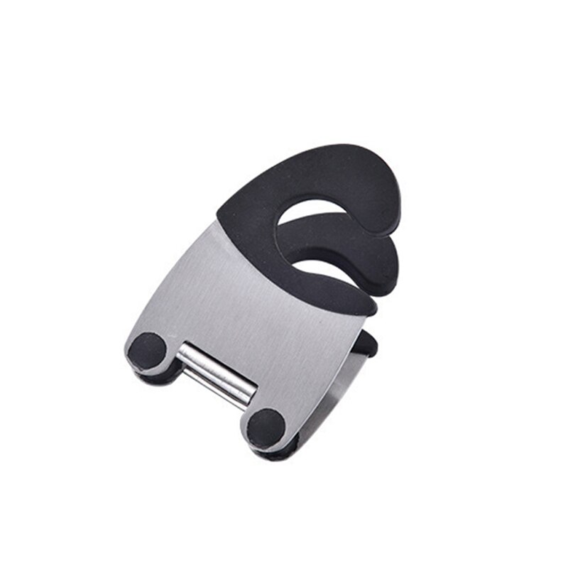 Olla de acero inoxidable soporte para sartén espátula Clip cuchara resto ollas Clip cocina herramientas para tapa de sartén soporte de tapa de olla Clip: Black