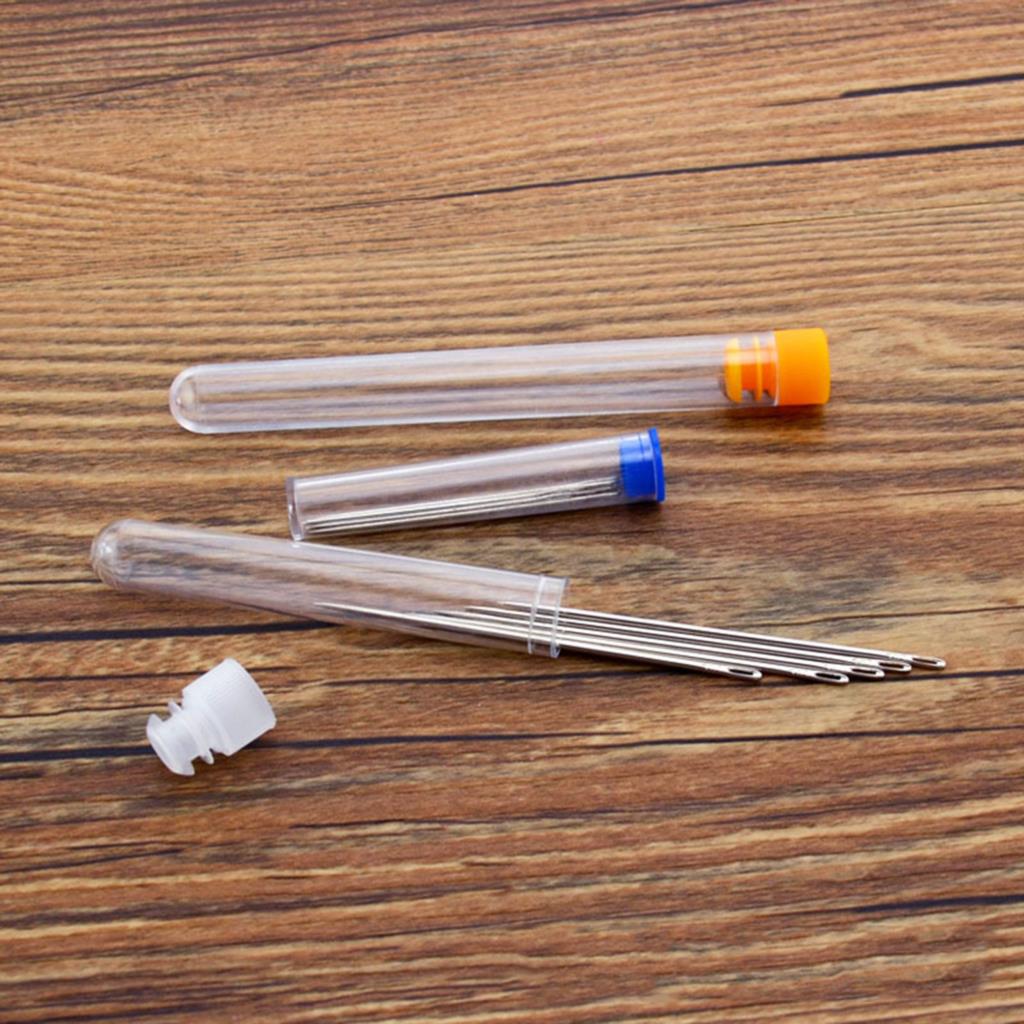 10 stk rund synål stroage holder plastæsker gennemsigtige håndsynåle etui broderi reparationsnåle rør