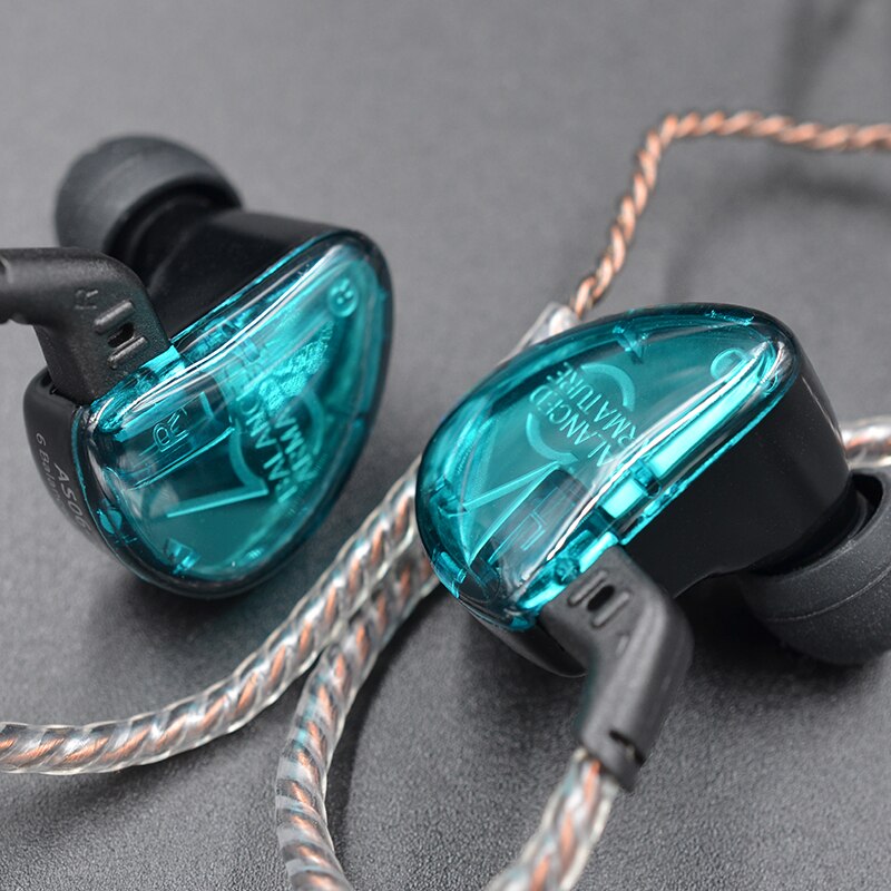 KZ AS06 Oortelefoon 3BA Balanced Armature Driver HIFI Bass Hoofdtelefoon In Ear Monitor Sport Headset Noise Cancelling Oordopjes Groen