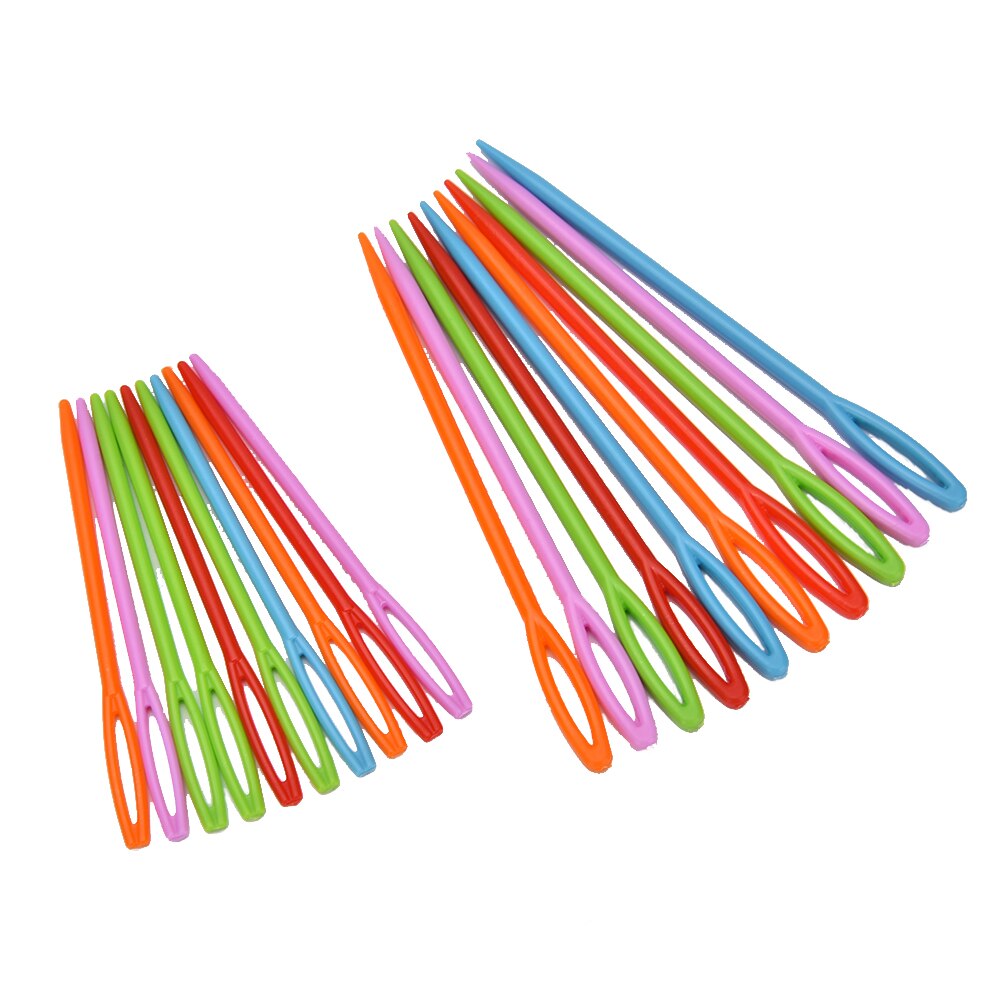 20 stk / mye heklenål barn plast barn vev utdannelse sy strikking korssting strikkepinne 7cm/9cm