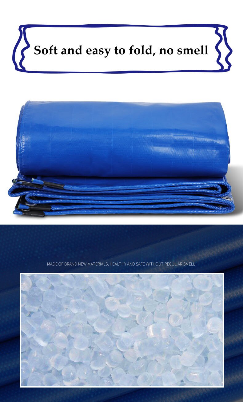 2x2m PE Tarpaulin Rainproof Cloth Sunshade Tarp Ground Sheet Camping Lightweight Tarp Boat Car Truck Rain Cover Cloth