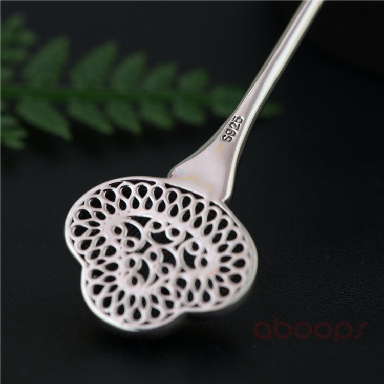 925 Sterling Silber Emaille Blume Haar Stock für Frauen Mädchen-Chinesischen Stil-Filigrane, Freies