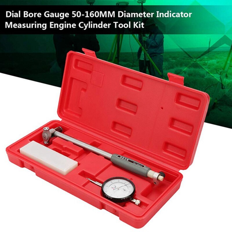 Medidor de diámetro de Dial 50-160mm 0,01mm Indicador de precisión de escala de agujero cilindro del motor micrómetro medidor de herramienta de medición