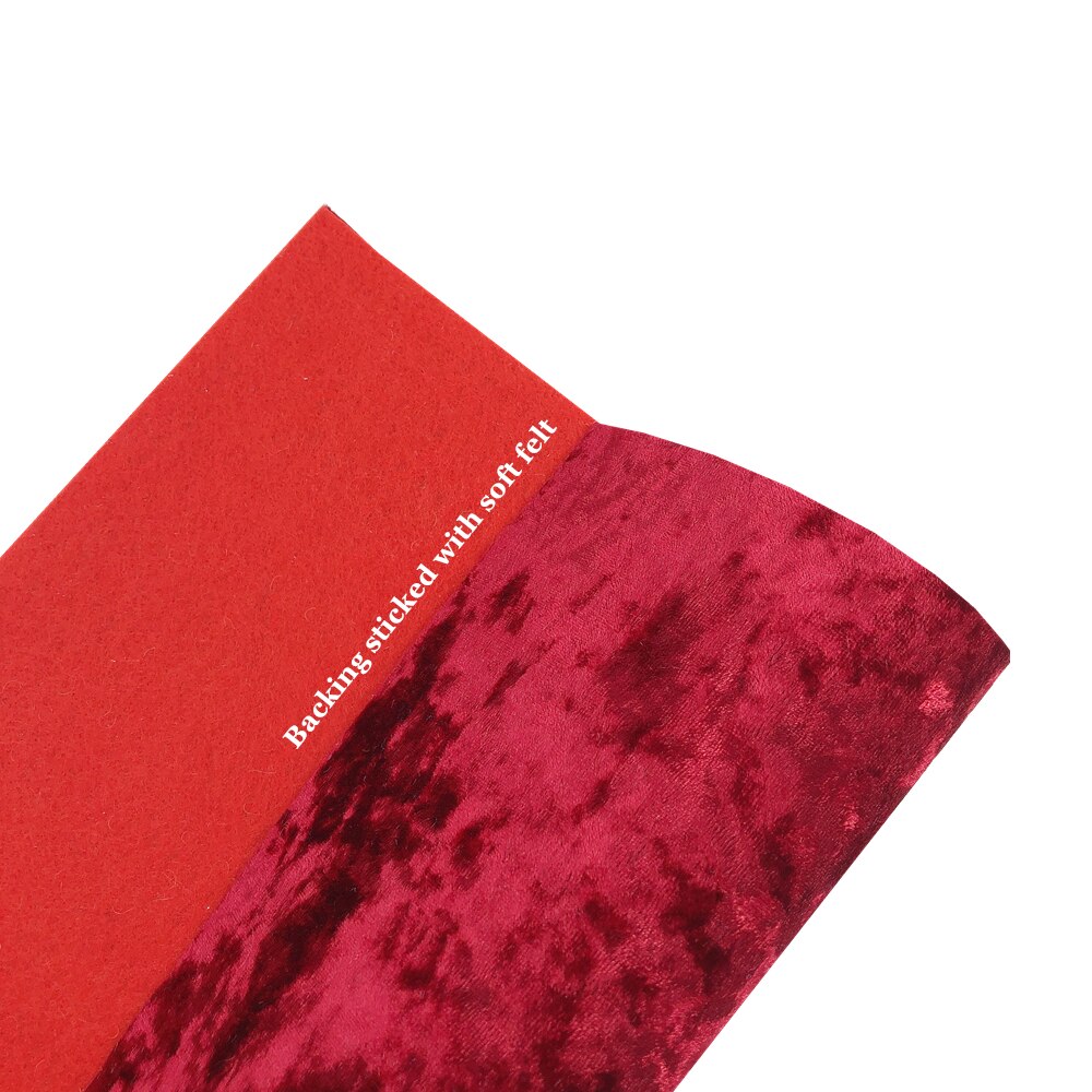 Rainbow 30x30cm Size Gorgeous Velvet Fabric Sheet Backing Sticked Soft Felt for Bows, Earrings, and Crafts DIY