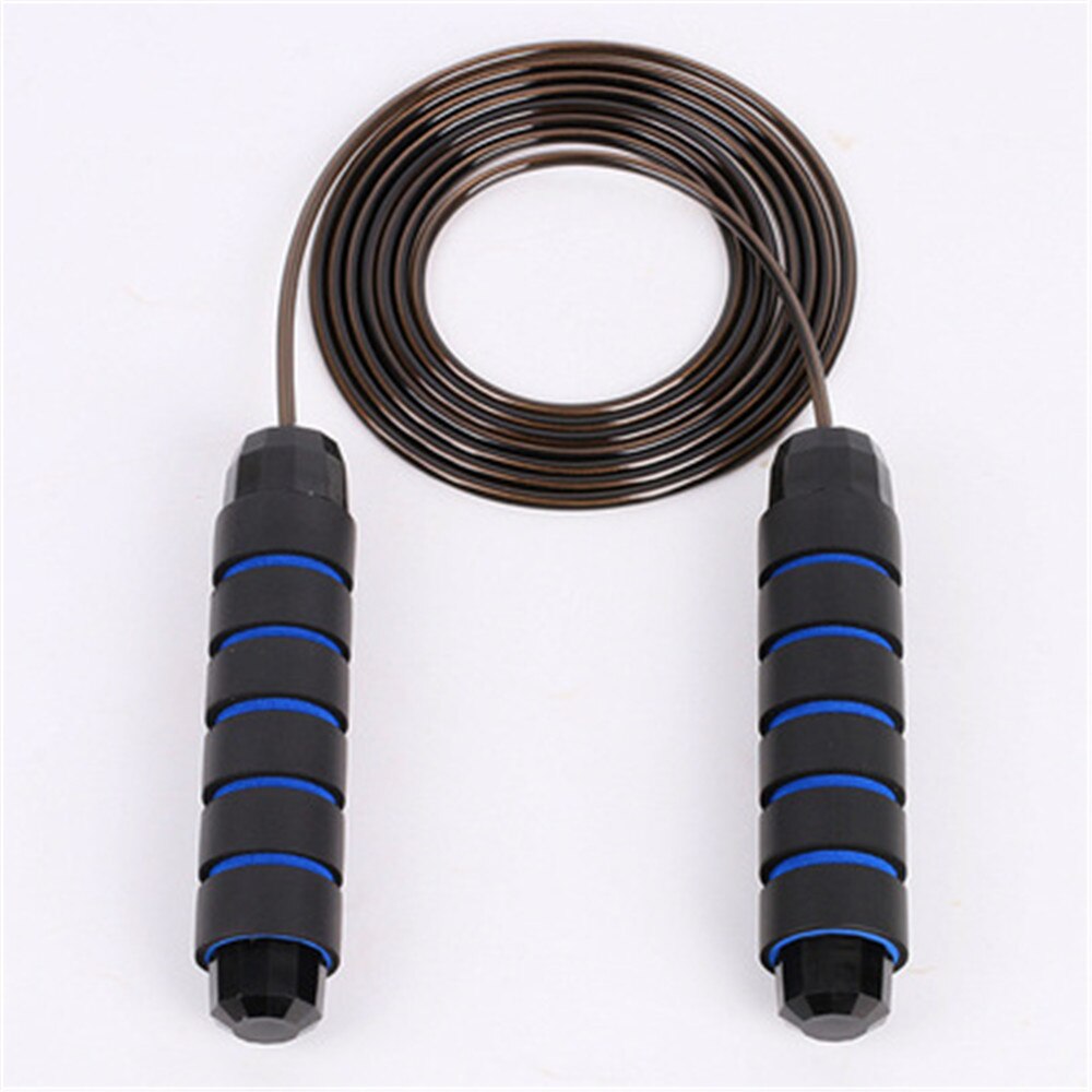 Jump Rope Wirwar Rapid Speed Springen Touw Kabel Lagers Staal Springtouw Gym Fitness Exercise Slank Lichaam скакалка: Blue Black